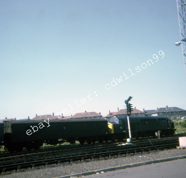 British railway kodak slide br class 40 no d261 at eastfield 1972