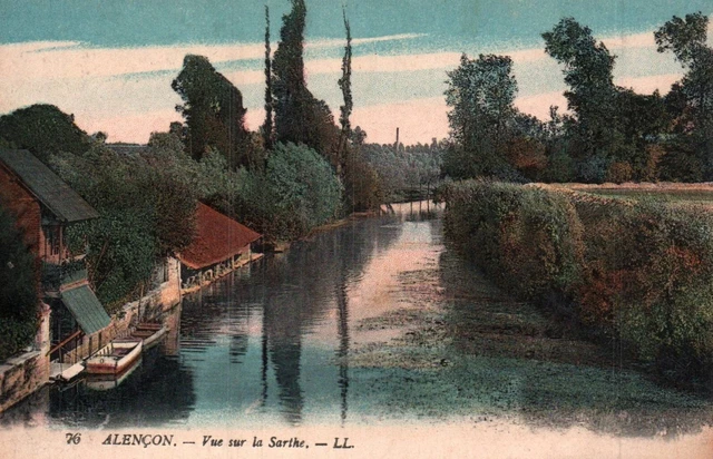 Alencon, Normandy, France, Vue sur la Sarthe - Postcard (Y8)