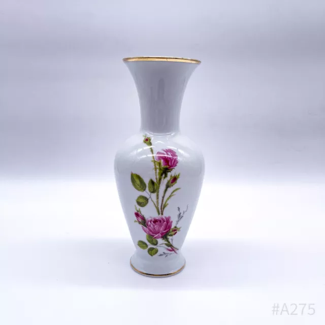 Vintage Vase Royal Porzellan Bavaria KPM Germany mit Blumendekor Handarbeit 23cm