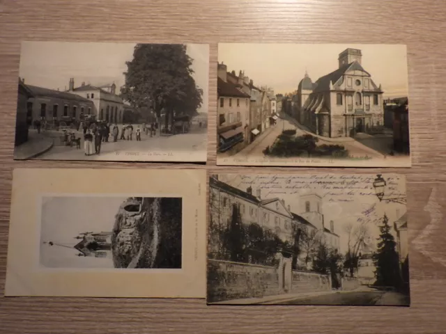 lot de 4 CPA CARTES POSTALES ANCIENNES VESOUL HAUTE SAONE Dept 70