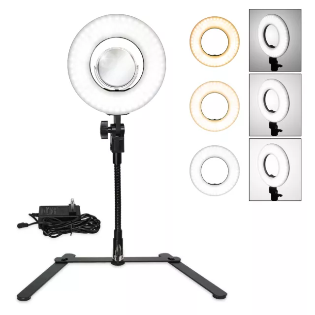 8" LED Ring Light Camera Lamp w Tripod Stand Phone Holder for YouTube Video Live