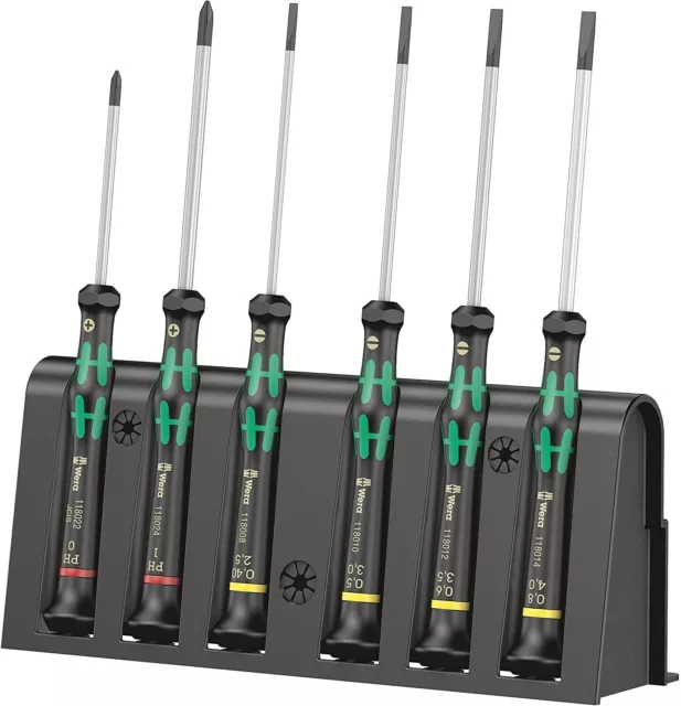 Wera Phillips/Slot Kraftform Micro Precision Screwdriver Set + Rack 2035/6 B