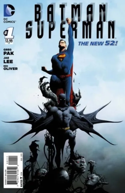 Batman Superman #1 JAE LEE COLOR/1:100 SKETCH COVER SET DC NEW 52 NM.