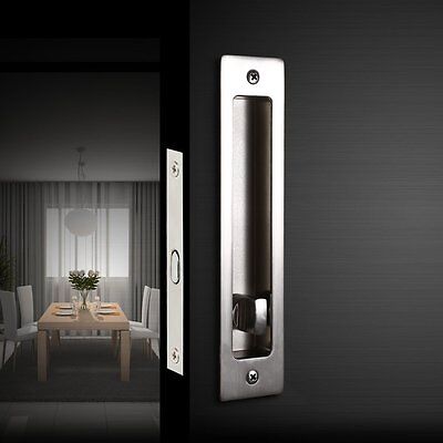 Invisible Durable Door Locks Handle with Keys for Wood Sliding Barn Gate Doors