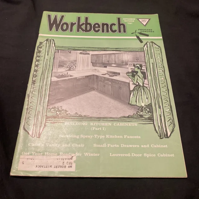 Vintage Oct 1961 Workbench Magazine Woodworking Arts Crafts Projects Home