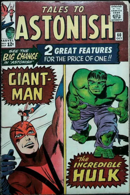 Tales To Astonish #60 Vol 1 (1964) *Giant Man/Hulk Double Feature* - Good Range