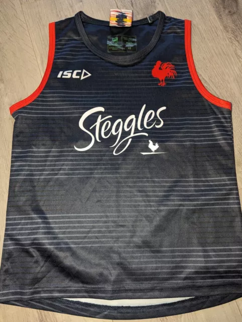 Boys Sydney Roosters Age 10 Vest Training NRL Rugby League