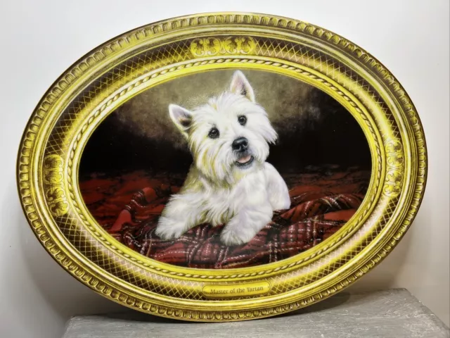 White Terrier Limited Edition Franklin Mint Heirloom Collectable Plate Display