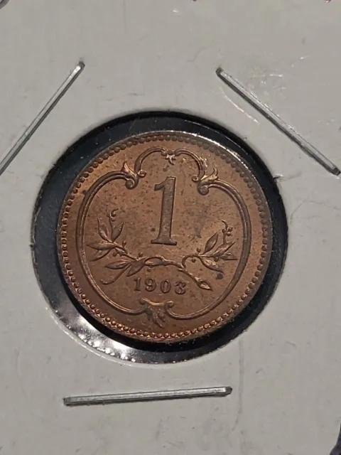 1903 AUSTRIA 2 HELLER  Au