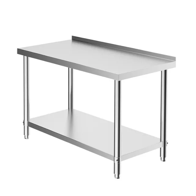 4x2FT Stainless Steel Commercial Catering Table Work Bench Food Prep Home Shelf