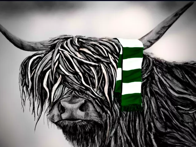 Poster Stampa A4 Celtic Fc Highland Cow Sbalorditivo
