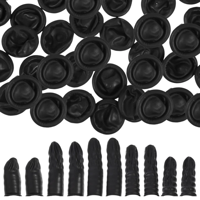 200 Pcs Large Finger Cots Rubber Dust-Free Finger Stall Thumb Protector Bandage