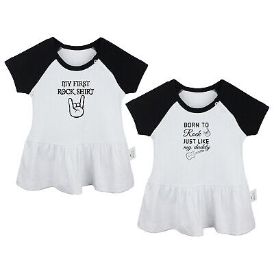 Confezione da 2, camicia My First Rock abiti divertenti neonata bambina abito principessa
