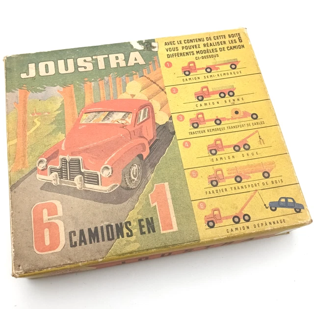 Camion Joustra Express Europe – Tôle Lithographiée – Vintage 1960 – Rouge