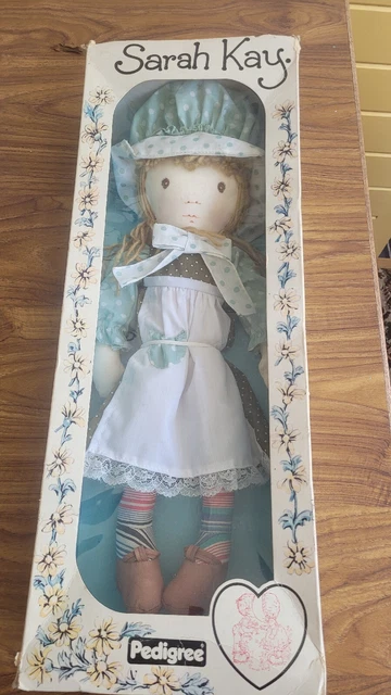 Vintage Sarah Kay Large Cloth Rag Doll Holly Hobbie Boxed