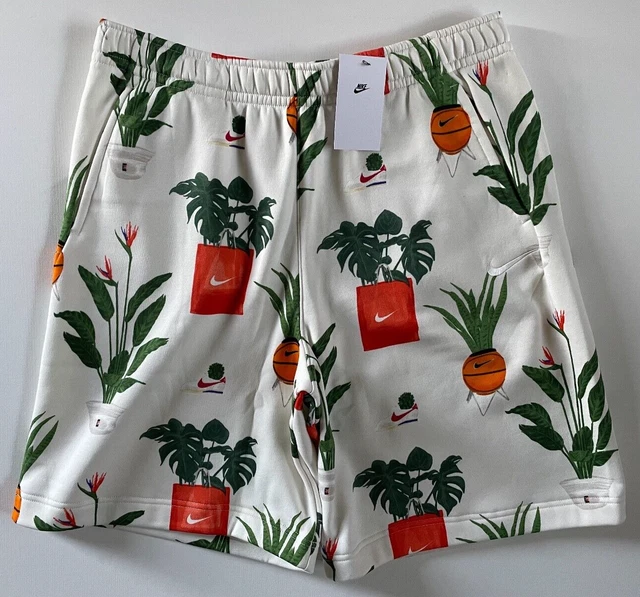 Nike Sportswear Court Phantom Sweat Shorts White / Green DV9613-030 Size XL NWT
