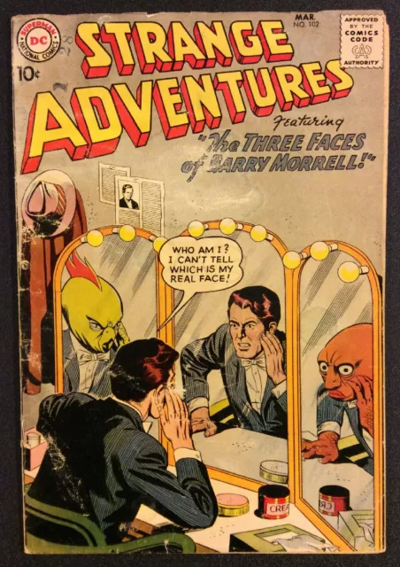 STRANGE ADVENTURES #102 Comic SILVER AGE 1959 DC 10 Cent GIL KANE CVR Infantino