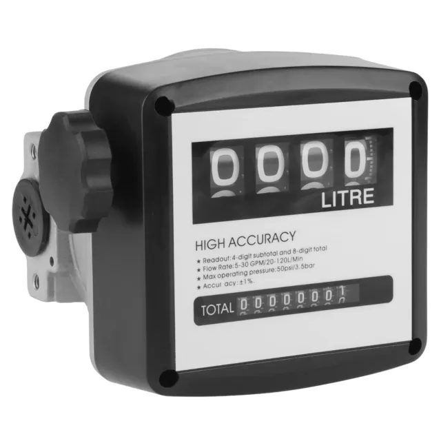 1% High Accuracy 4 Digital Diesel Gas Fuel Oil Meter Counter Gauge Tool FEI