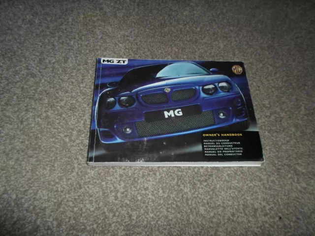 MG ZT Owners ;service handbook.