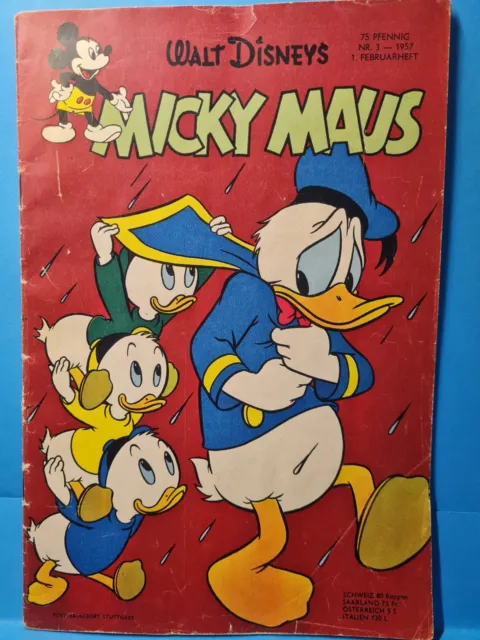 Micky Maus Heft Nr.3 1957 Wert in Z 1  150,-€ (1519)