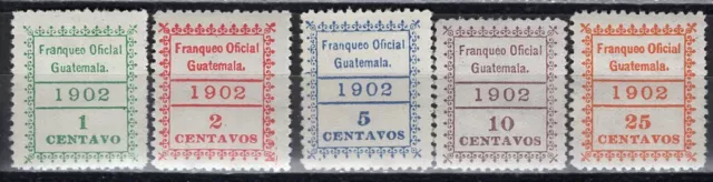 GUATEMALA 1902 OFFICIAL STAMP Sc. # O 1/5 MH