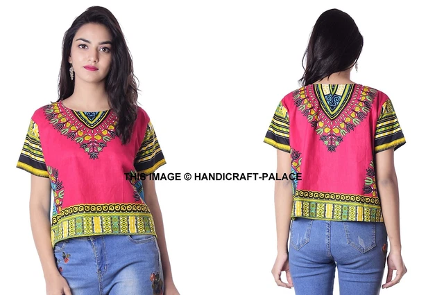 DASHIKI HAUT COURT, Africain Angelina Imprimé Tribal Lutin Rave