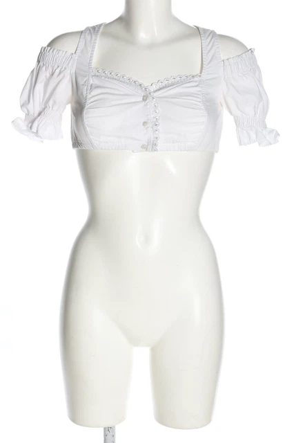 Camicia tradizionale country lady donna taglia DE 32 bianco stile classico