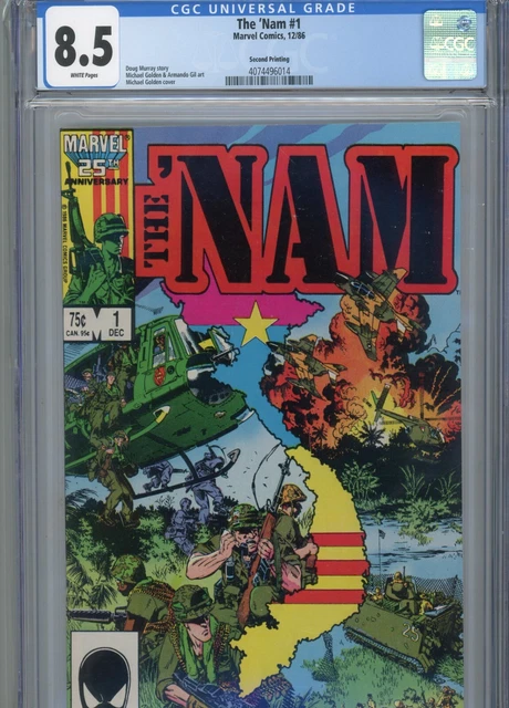 The Nam #1 Hi Grade Cgc 2Nd Printing White Pages Golden Art And Cover Murray Sto
