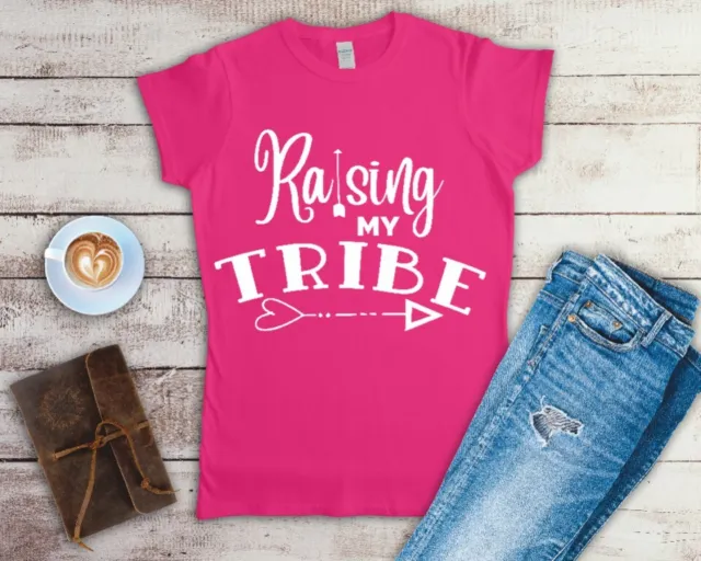 Raising My Tribe Ladies T Shirt Sizes Small-2XL
