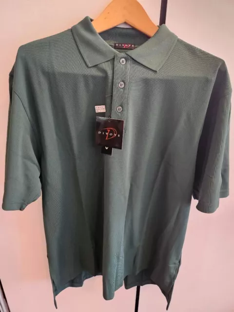 DIVOTS WINGED FOOT Polo Shirt Men's Hunter Green DriWay - Large $65.00 ...
