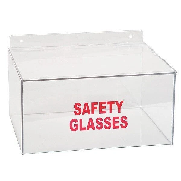 ZORO SELECT Saf Glss Disp W/ Lid, Tray, Clr, PETG 3TCA8