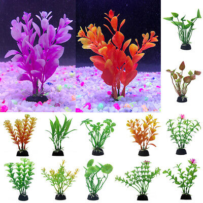 1PC Artificial Plant Fish Tank Aquarium Plant Plastic Water Grass Ornament Decor