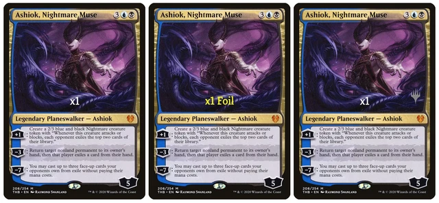 Ashiok, Nightmare Muse 1x FOIL THB MTG Theros Beyond Death Mythic MINT blue black Ashiok, Nightmare Muse 1x FOIL THB MTG Theros Beyond Death Mythic MINT blue black