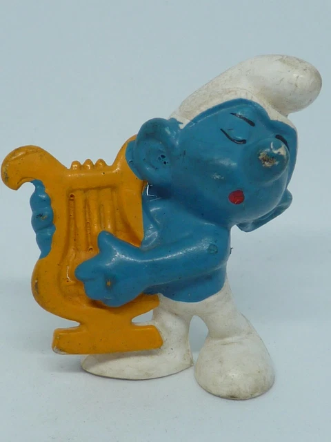 Figurine Ancienne Schtroumpf Au Marteau - PVC - Collection Vintage - Occasion