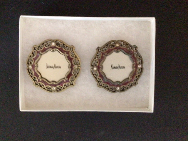 Jay Strongwater Newman Marcus Mini Photo Frame Clip Or Broach Lot Of Two
