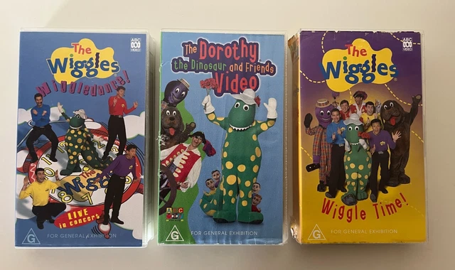 THE WIGGLES Wiggle Time! Wiggledance! & Dorothy the Dinosaur 3 x VHS