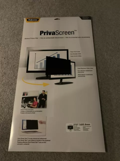 Fellowes 27" Widescreen-PrivaScreen™ Blackout Privacy Filter