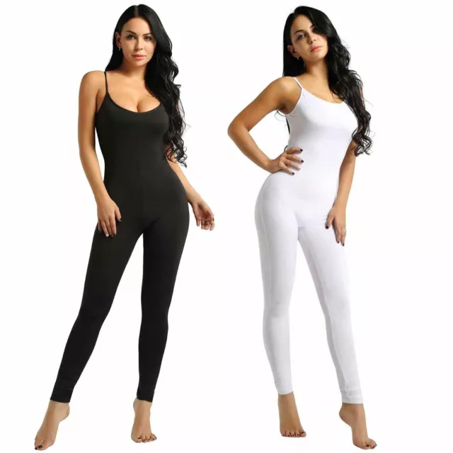 Women Adult One-piece Footless Tank Unitard Yoga Dance Leotard Bodysuit Jumpsuit