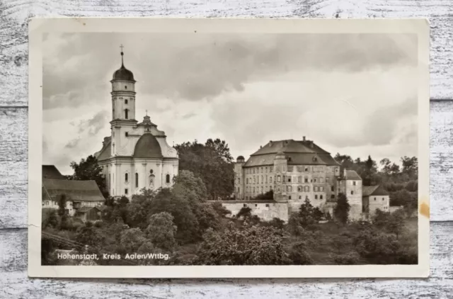 AK Hohenstadt Aalen Kirche Architektur Haus Postkarte Ansichtskarte Vintage alt