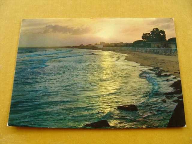(FG.A54) TERRACINA - TRAMONTO SULLA SPIAGGIA (vg 1968, alterocca)
