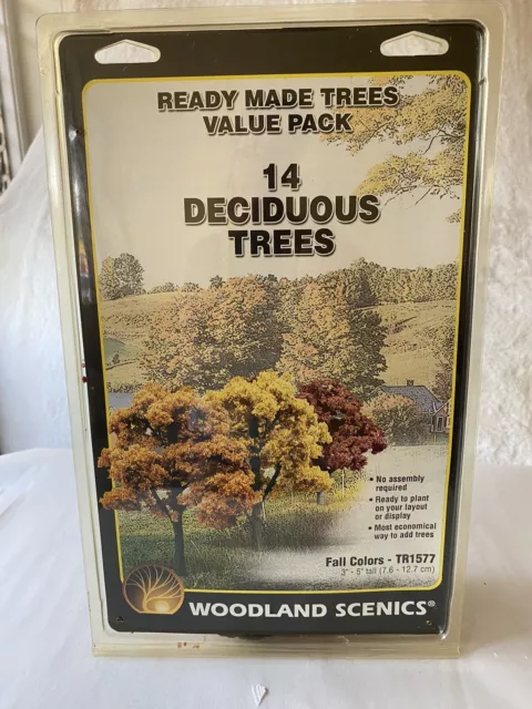 Woodland Scenics TR1577 Ready Made Trees Value Pack 14 Deciduous Fall Color NEW