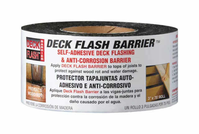 Deck Flash Membrana Autoadhesivo Deck Blanco 3in H X 22.9m L X 3in Con Cubierta