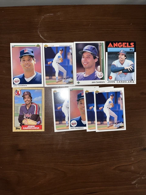 John Candelaria Lot of 9 Angels, Twins, Yankees, Dodgers 5 Different Cards Base