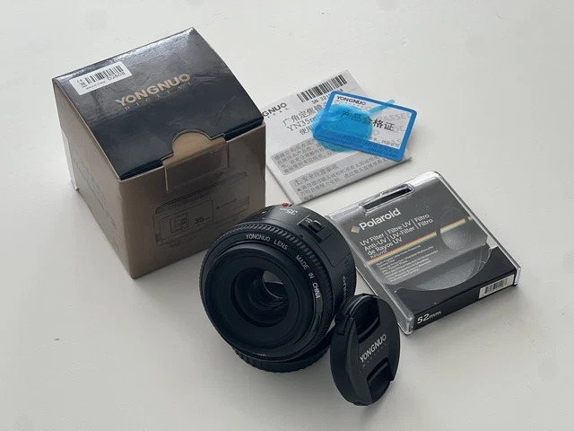 YONGNUO YN35mm F2 - Obiettivo grandangolare con baionetta EF per Canon EOS 500D/600D/650D/700D/5D/5D Mark II/5D Mark III/5DS/5DS R/6D/7D Mark II