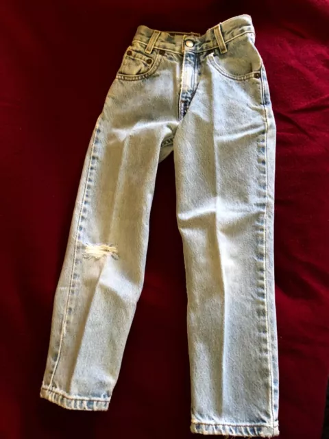 Levi's 550 Boys size 7 Slim denim jeans inseam 19.5" waist 19-20" Vtg 90's