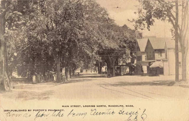 Main Street North Randolph Massachusetts MA 1907 Postcard