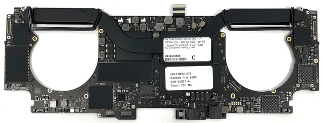 APPLE MACBOOK PRO A1990 Logic Board i7-9750H 16GB 560X 820-01814-A