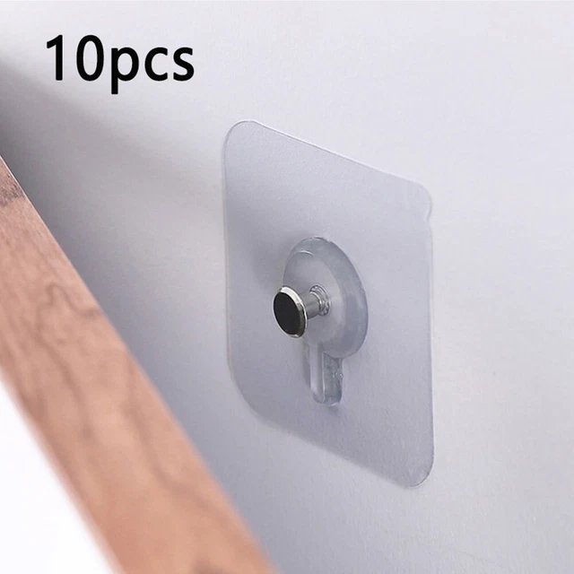 10PCS Seamless Self Adhesive Hanging Nail Screw Stickers Punch-free Wall Hook