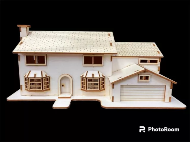 Laser Cut Wooden 'The Simpsons' House 3D Model/Puzzle Kit