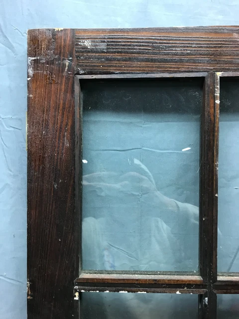 Antique Single 8 Lite Casement 18x47 Cabinet Cupboard Window Vintage 1862-22B 9